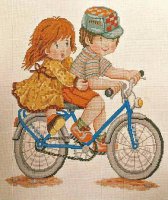 Детки на велосипеде