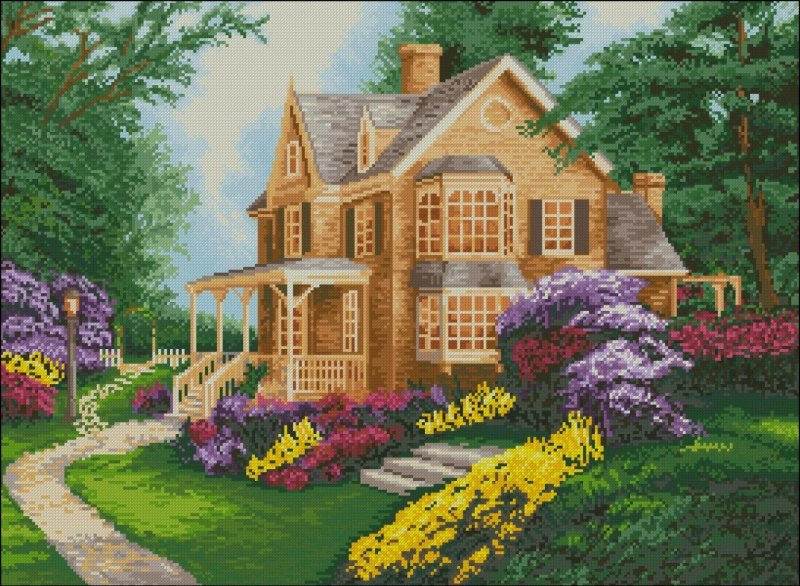 Дом с цветочным садом