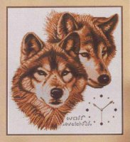 Схема вышивки: Волки