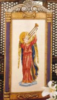 Схема вышивки крестом: Ангел в красных одеждах