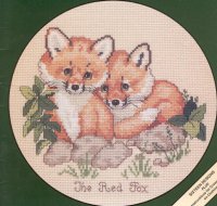 Схема вышивки крестом: Маленькие лисички