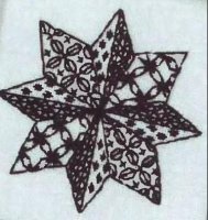 Схема вышивки крестом: Рождественская звезда в стиле блэкворк