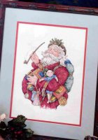Схема вышивки крестом: Санта с большим животом