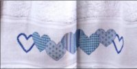 Схема вышивки крестом: Сердечки разноцветные