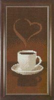 Схема вышивки крестом: Влюбленный в кофе