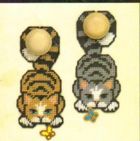 Схема вышивки крестом: Котики с бабочкой
