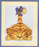 Схема вышивки крестом: Котик с бантиком на хвосте