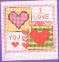 Схема вышивки крестом: Открытка " Я тебя люблю"