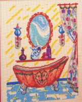 Схема вышивки крестом: Ванная комната