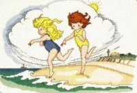 Две девочки на пляже