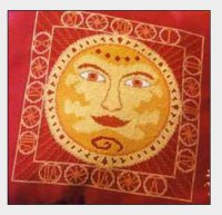 Схема вышивки крестом: Подушка Солнце