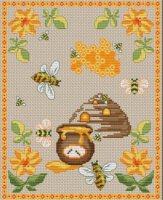 Схема вышивки крестом: Сэмплер - мёд
