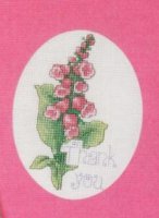 Схема вышивки крестом: Розовые колокольчики