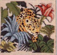 Схема вышивки крестом: Леопард вариант 1