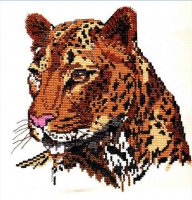 Схема вышивки крестом: Леопард вариант 2