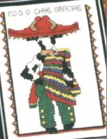 Корова в мексиканском костюме