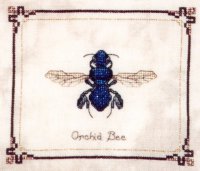 Схема вышивки крестом: Синяя пчела