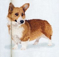 Схема вышивки крестом: Маленькая собака