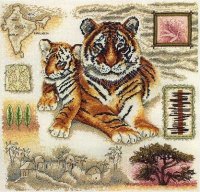 Сэмплер с тиграми