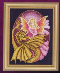 Схема вышивки крестом: Фея и дракон