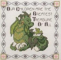 Схема вышивки крестом: Зеленый дракон