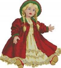 Кукла в красном платье