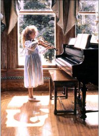 Девочка, играющая на скрипке