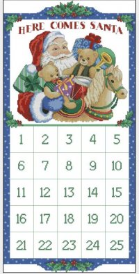 Рождественский календарь с Сантой