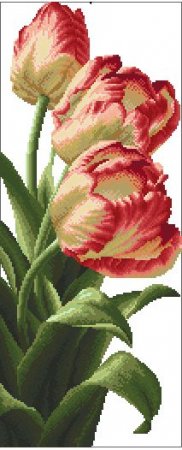 Схема вышивки крестом: Тюльпаны