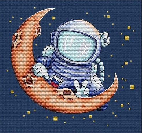 Космонавт и полумесяц