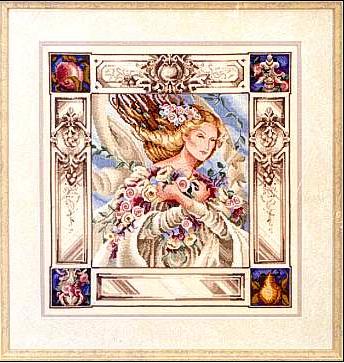 Схема вышивки крестом: Элизабет и небесная лаванда