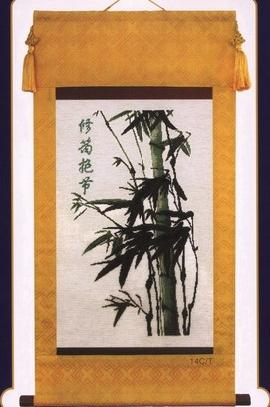 Схема вышивки крестом: Панно с бамбуком
