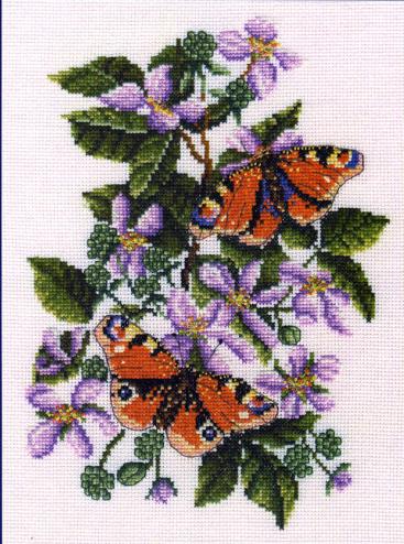 Схемы вышивки крестом бабочки